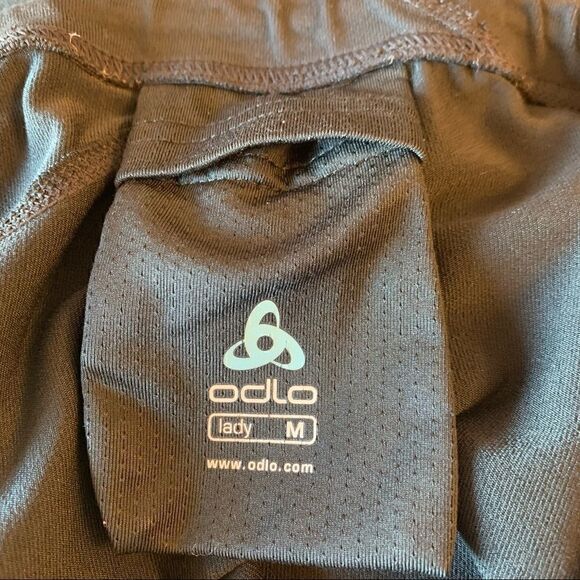 Womens ODLO Essential 3/4 Running Tight Capri Legging Black Turquoise Sz Medium - Picture 7 of 8